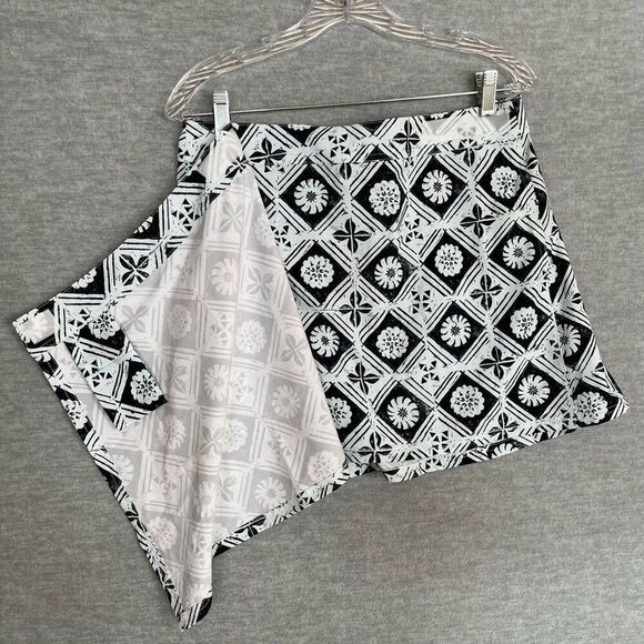 Rip Skirt Limited Edition Fijian Tapa Womens Medium Iconic Print Black White NWT - Picture 3 of 11